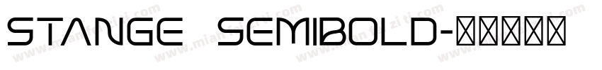 Stange  SemiBold字体转换